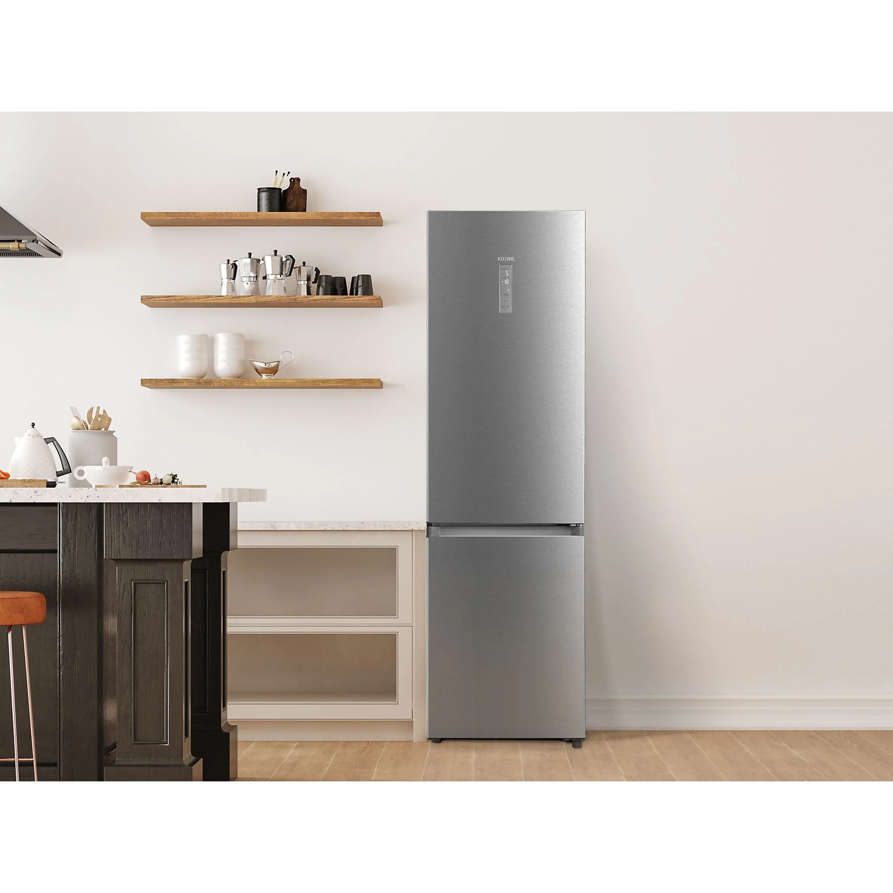 KOENIC KFK 611 A NF IN Kühlgefrierkombination (A, 378 l, 2010 mm hoch, Inox) – Bild 2