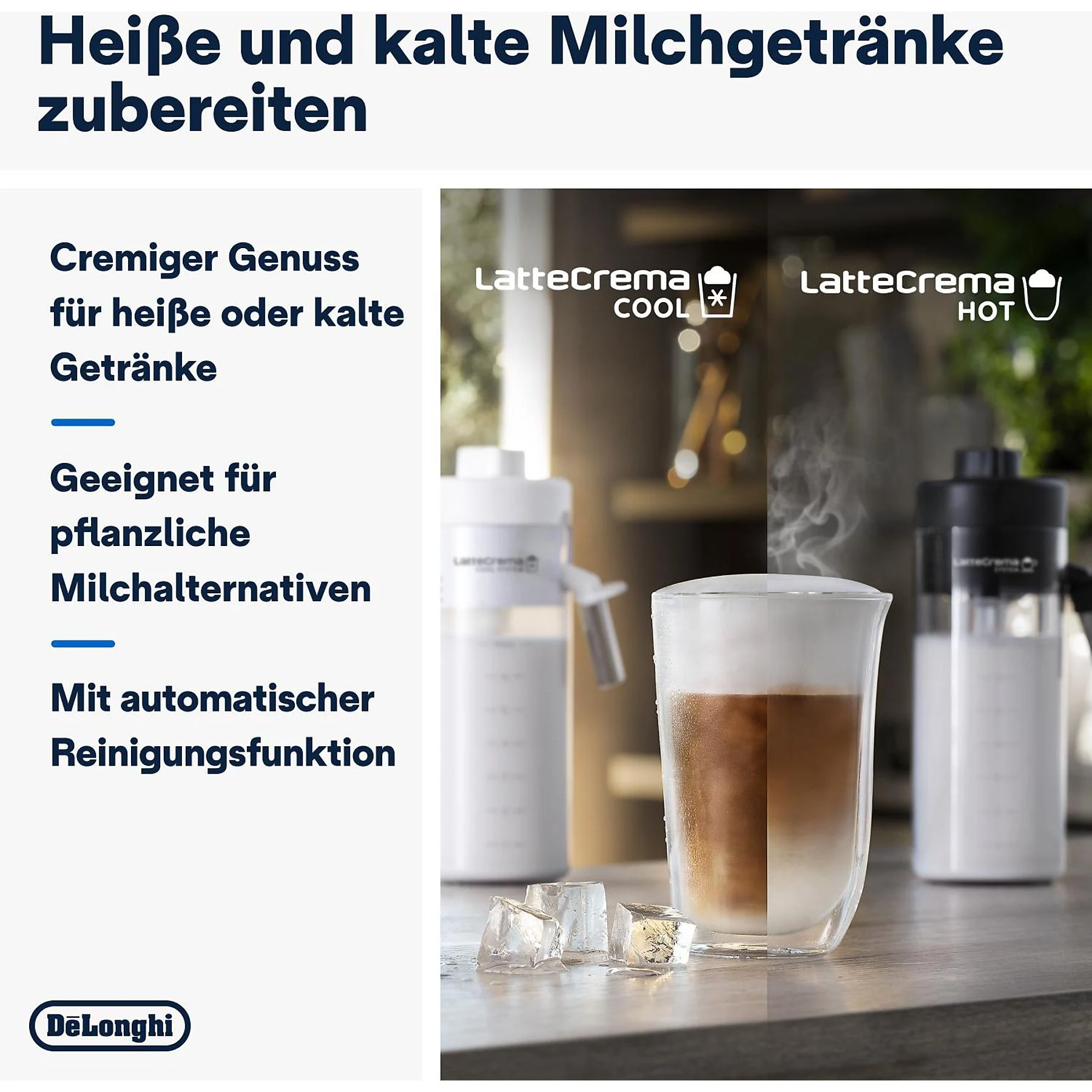 DELONGHI Eletta Explore Cold Brew ECAM450.86.T - über 50 heiße und kalte Rezepte, 4 Benutzerprofile, einfache Bedienung, Kaffeevollautomat Titan – Bild 5