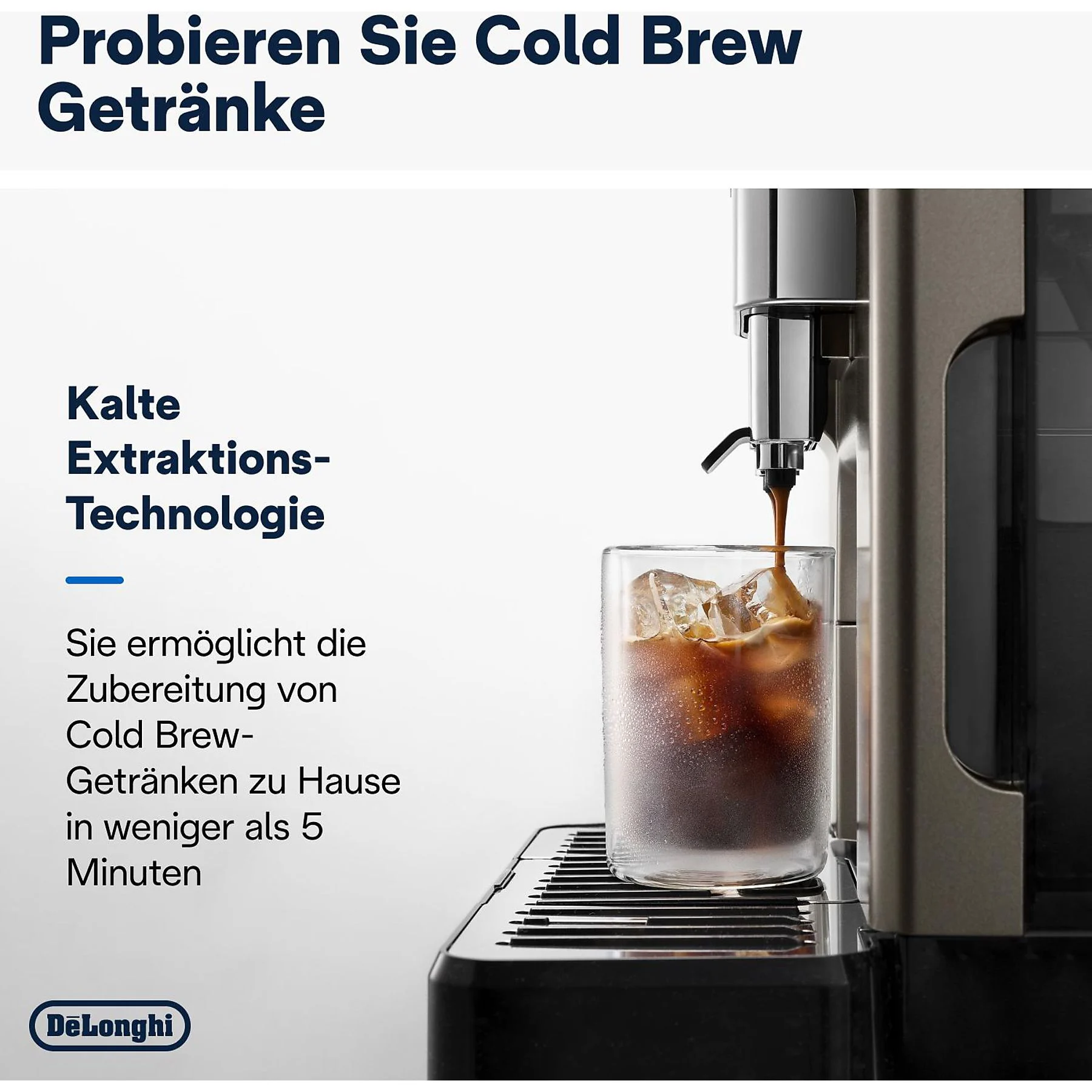 DELONGHI Eletta Explore Cold Brew ECAM450.86.T - über 50 heiße und kalte Rezepte, 4 Benutzerprofile, einfache Bedienung, Kaffeevollautomat Titan – Bild 4