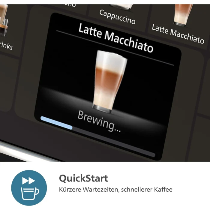 PHILIPS EP5547/90 Serie 5500 LatteGo 19 Kaffeespezialitäten Kaffeevollautomat Schwarz verchromt – Bild 8