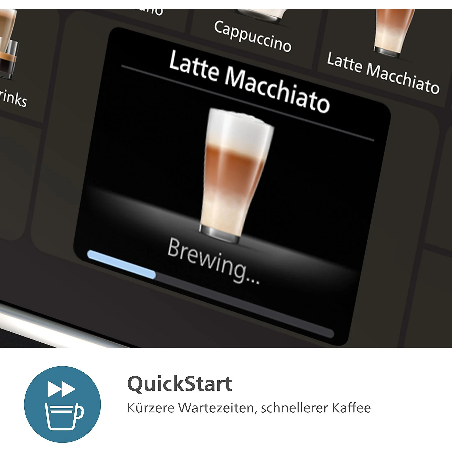 PHILIPS EP5547/90 Serie 5500 LatteGo 19 Kaffeespezialitäten Kaffeevollautomat Schwarz verchromt – Bild 8