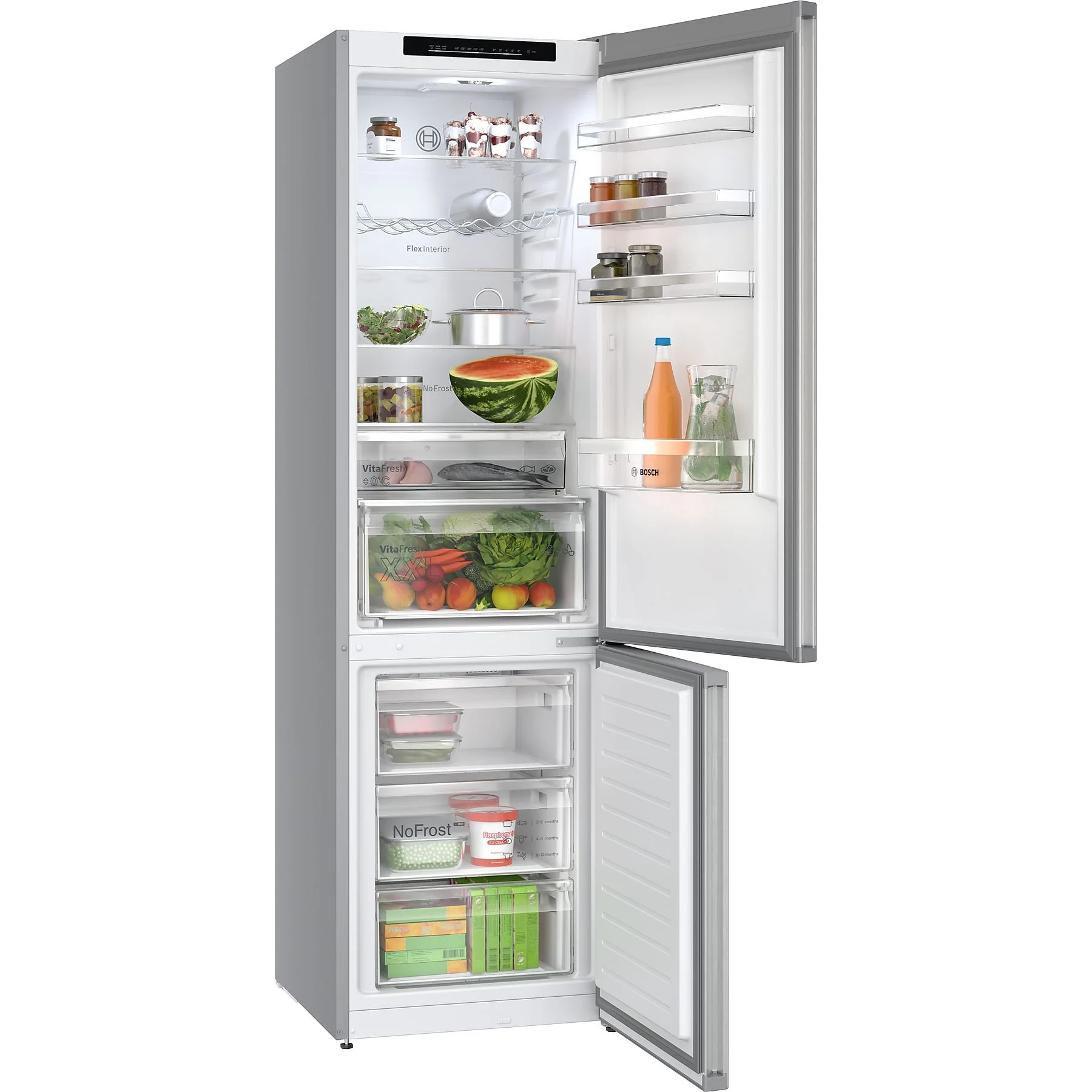 BOSCH KGN392LAG Serie 4 Kühgefrierkombination (A, 363 l, 2030 mm hoch, Metall-Optik) – Bild 3