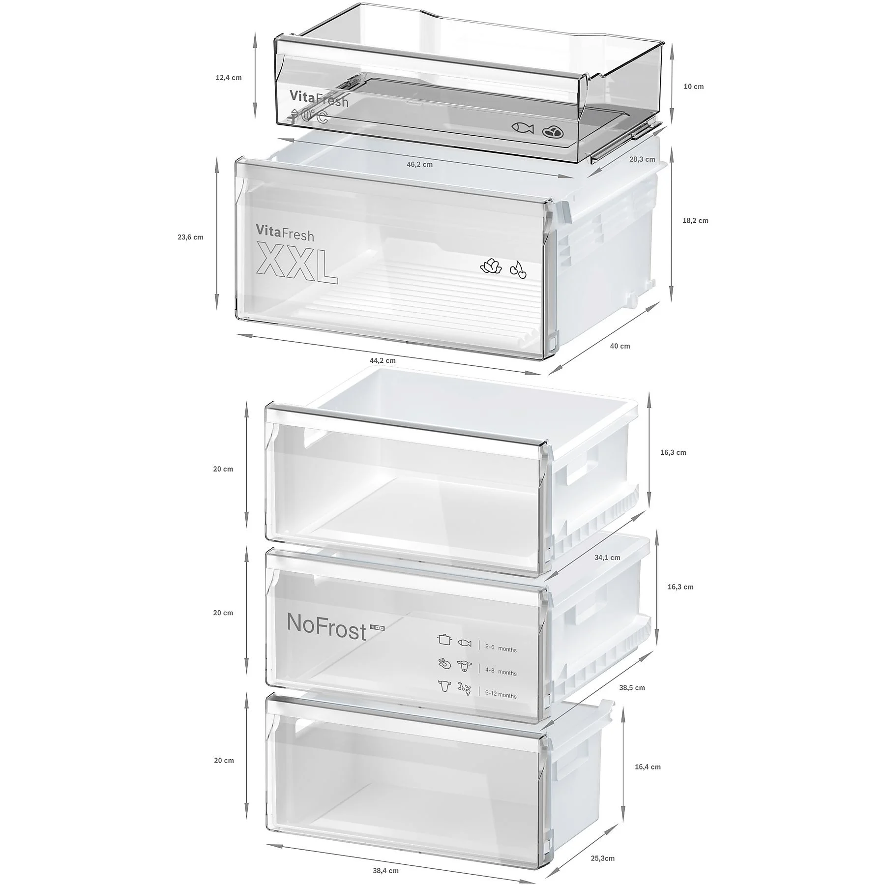 BOSCH KGN392LAG Serie 4 Kühgefrierkombination (A, 363 l, 2030 mm hoch, Metall-Optik) – Bild 7