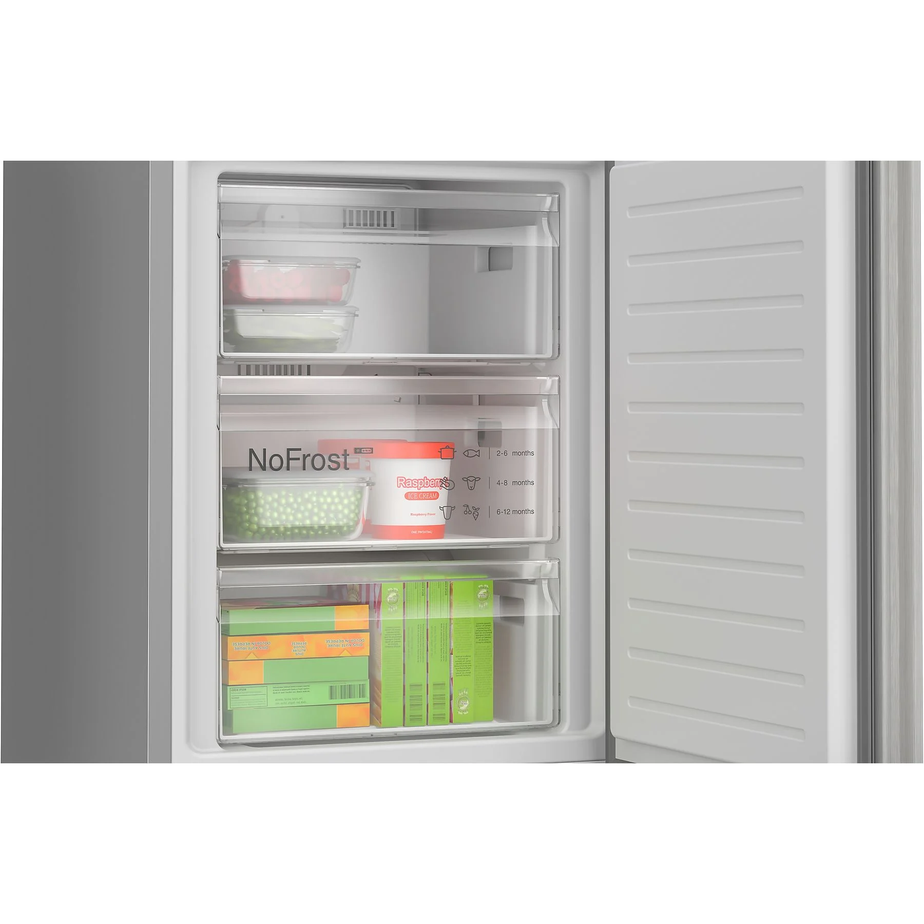 BOSCH KGN392LAG Serie 4 Kühgefrierkombination (A, 363 l, 2030 mm hoch, Metall-Optik) – Bild 6