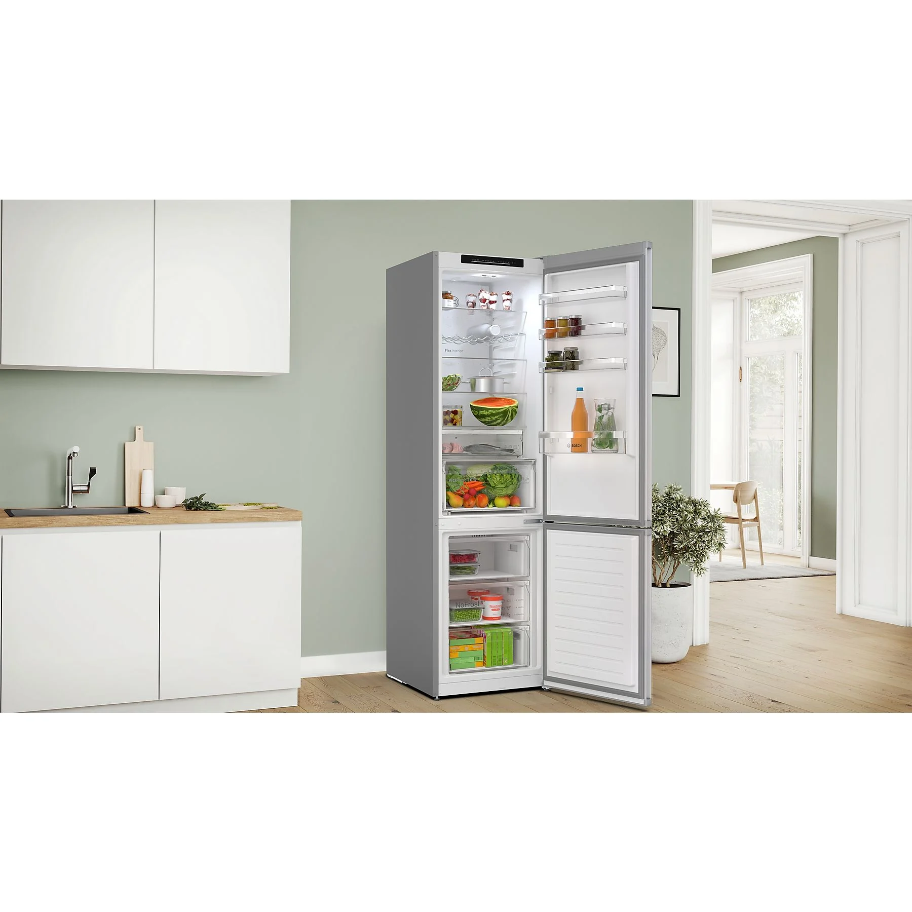 BOSCH KGN392LAG Serie 4 Kühgefrierkombination (A, 363 l, 2030 mm hoch, Metall-Optik) – Bild 10