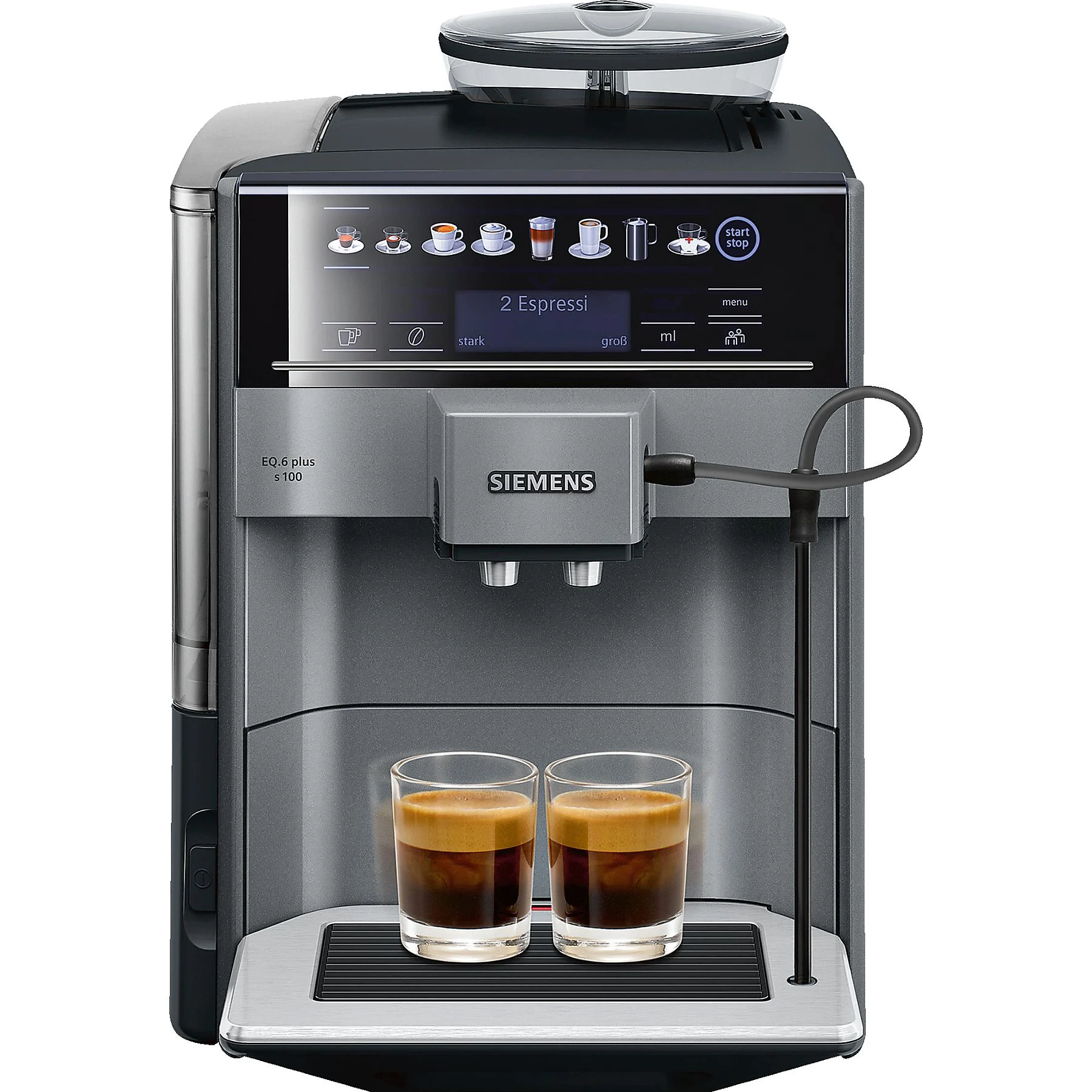 SIEMENS TE651509DE EQ6 plus s100 Kaffeevollautomat Diamond Titanium Metallic/Schwarz – Bild 6